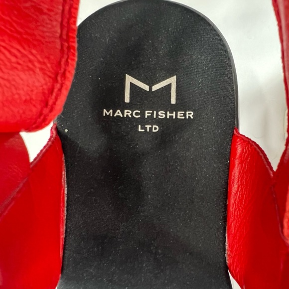 MARC FISHER Nelson Platform Blue Red Striped Nautical Summer Sandal Size 5M - Picture 5 of 6